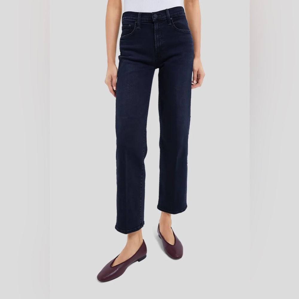 MOTHER Women's Navy Straight Leg Jeans